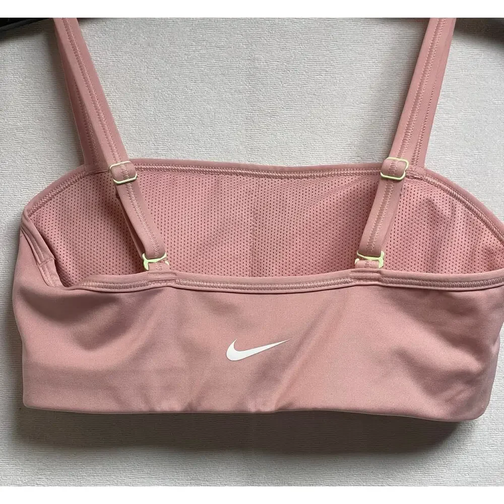Nike Dri-fit‎ padded bra pink adjustable straps pink size Small